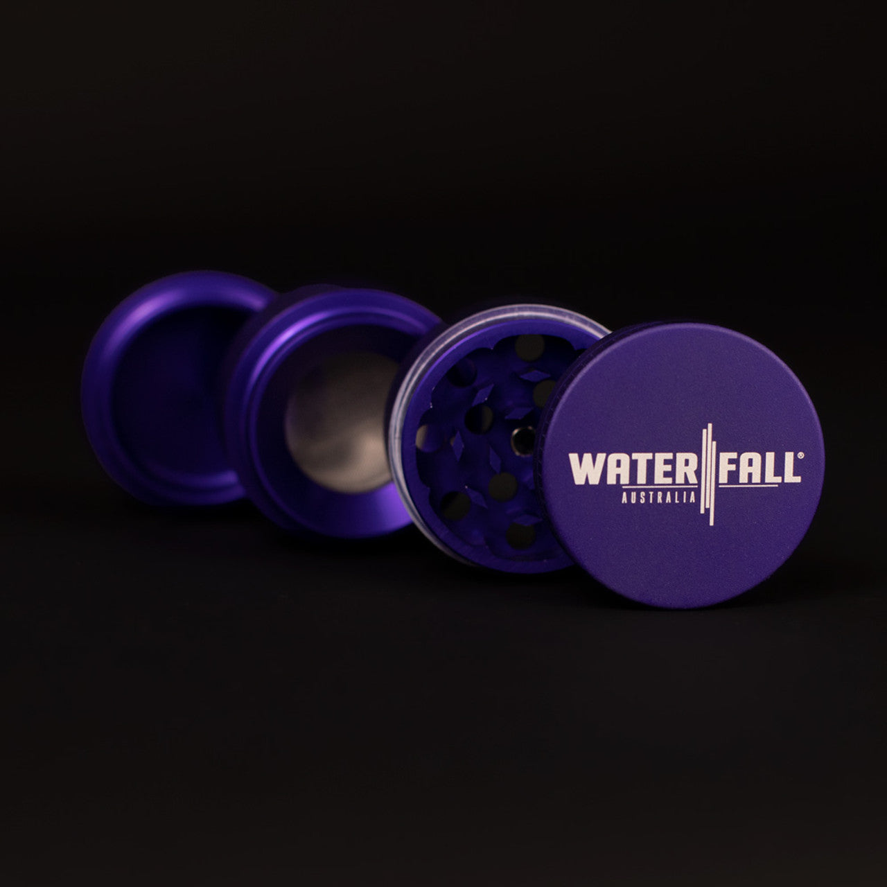 Waterfall 4-Piece Dry Herb Grinder with Removable Screen (43mm)