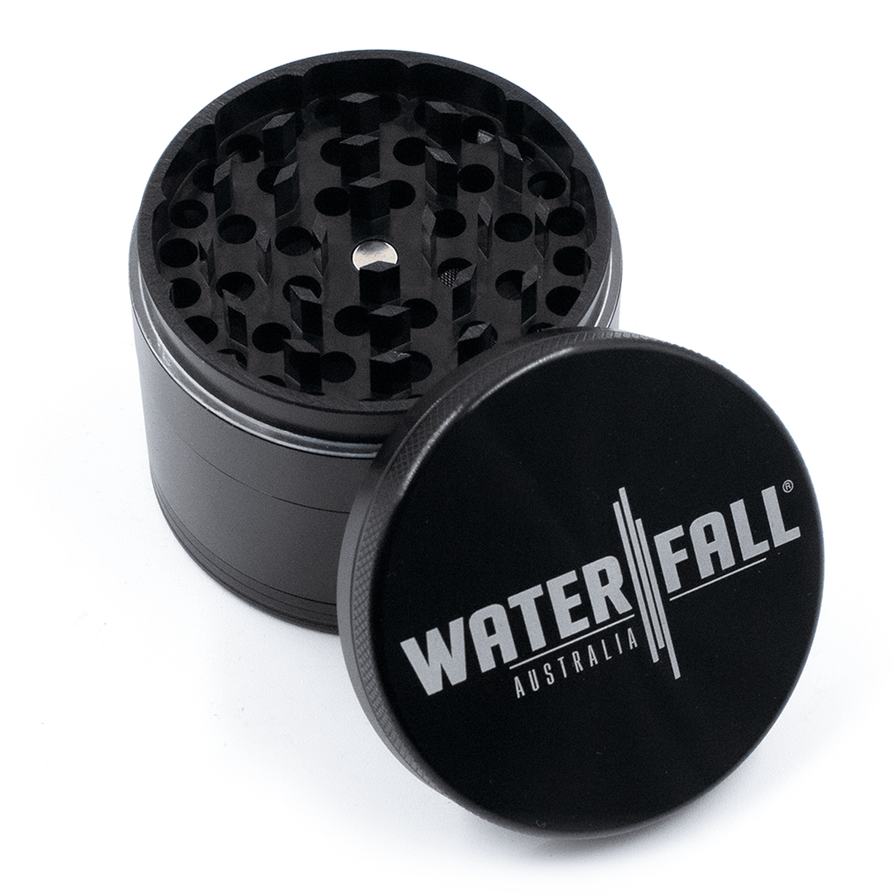 Waterfall 4-Piece Dry Herb Grinder with Removable Screen (63mm)