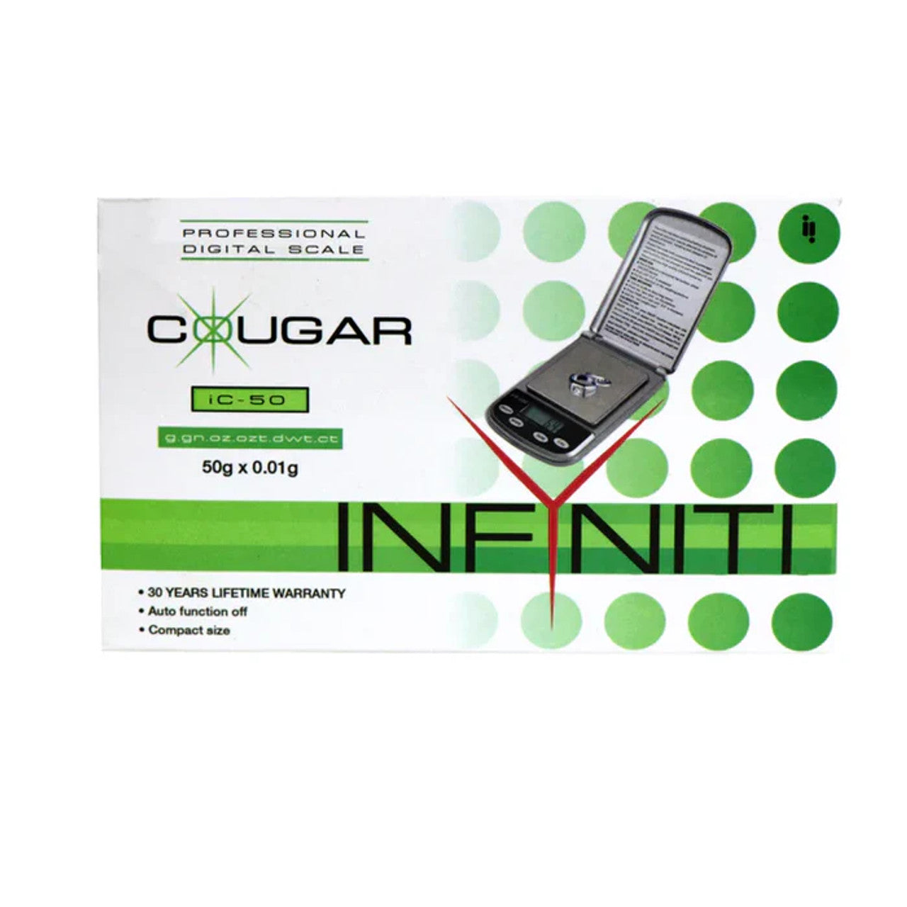 Infyniti Cougar Digital Pocket Scale, 50g x 0.01g - (IC-50)